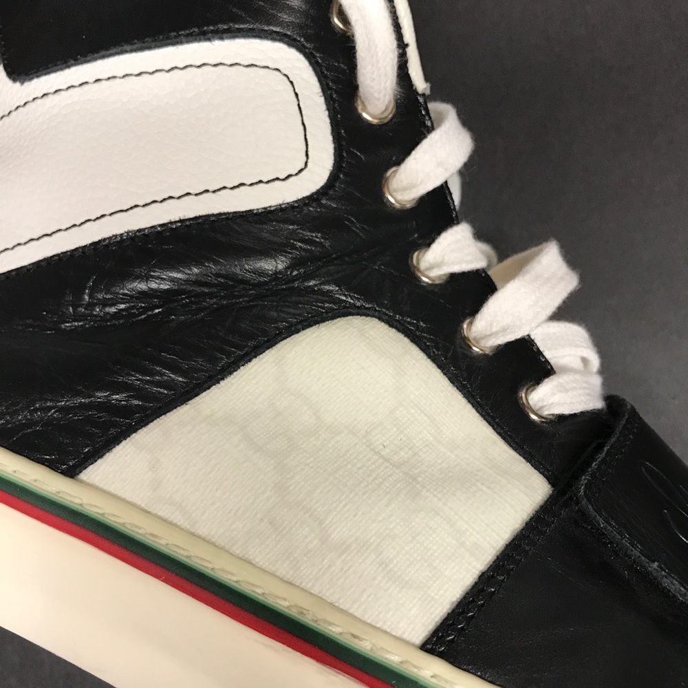 Gucci - 245310 White/Black Monogram Sneaker 11.5 - Picture 4 of 6